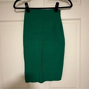 Green Bandage Pencil Skirt Size XS NWOT